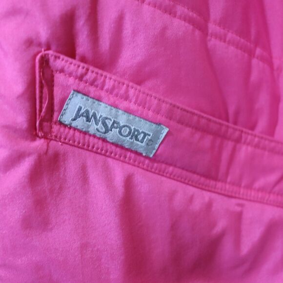 Jansport Vintage 90s Pink Ski Snow Jacket Medium Asymmetric Buttons Nostalgic - Picture 6 of 14